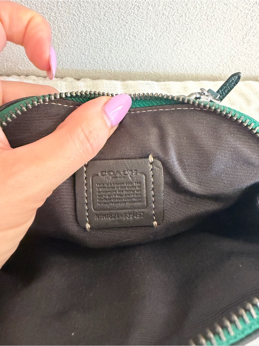 Coach Wizard of Oz Micro Mini Green Emerald Glitter Crossbody - Picture 9 of 9